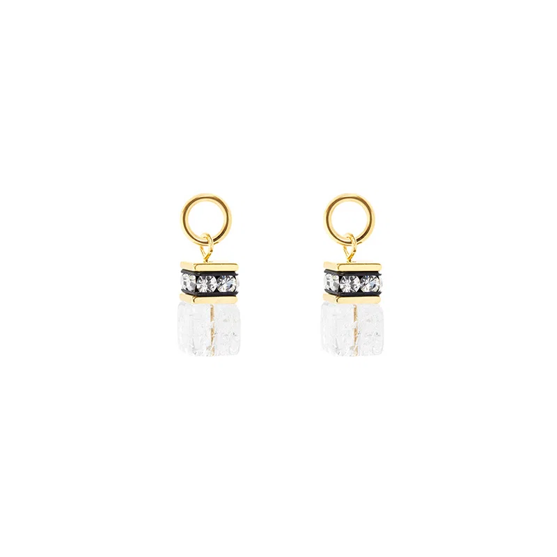 COEUR DE LION - Charm (Paar) Crystal-Gold