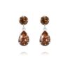 CS - MINI DROP EARRINGS RHODIUM ReC LIGHT SMOKED TOPAZ