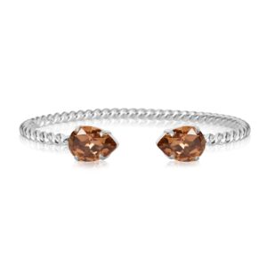 CS - MINI DROP BRACELET RHODIUM ReC LIGHT SMOKED TOPAZ