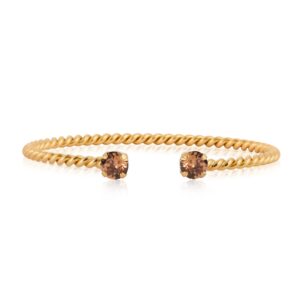 CS - MINI TWISTED BRACELET GOLD ReC LIGHT SMOKED TOPAZ