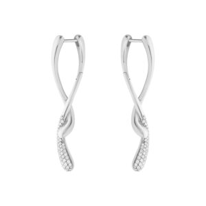 GEORG JENSEN - MERCY SWIRL EARRING 634M SI RH DIAMOND 0.37 CT