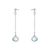 GEORG JENSEN - TORUN ARCHIVE LONG EARRING 666D SILVER SWISS TOPAZ