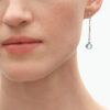 GEORG JENSEN - TORUN ARCHIVE LONG EARRING 666D SILVER SWISS TOPAZ - Bild 2