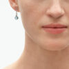 GEORG JENSEN - TORUN ARCHIVE SHORT EARRING 666C SILVER SWISS TOPAZ - Bild 2