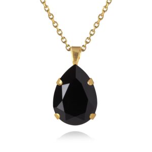 CAROLINE SVEDBOM - MINI DROP NECKLACE GOLD JET
