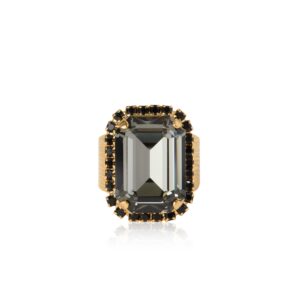 CAROLINE SVEDBOM - LYDIA COCKTAIL RING GOLD BLACK DIAMOND