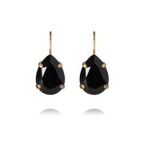 CAROLINE SVEDBOM - MINI DROP CLASP EARRINGS GOLD JET