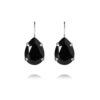 CAROLINE SVEDBOM - MINI DROP CLASP EARRINGS RHODIUM JET