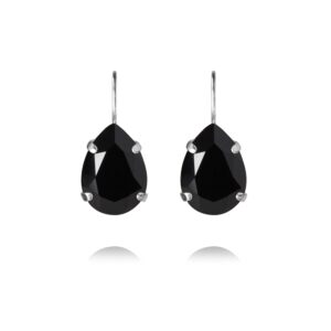 CAROLINE SVEDBOM - MINI DROP CLASP EARRINGS RHODIUM JET