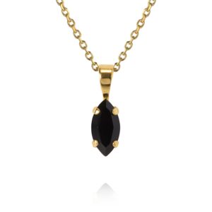 CAROLINE SVEDBOM - PETITE NAVETTE NECKLACE GOLD JET