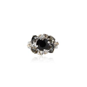 CAROLINE SVEDBOM - MOLLY RING RHODIUM JET COMBO