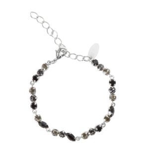CAROLINE SVEDBOM - ALELIA BRACELET RHODIUM JET COMBO