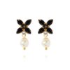 CAROLINE SVEDBOM - STAR PEARL EARRINGSGOLD PEARL / JET