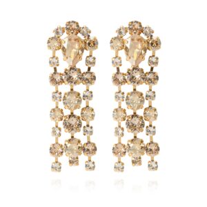 CAROLINE SVEDBOM - SOIREE EARRINGS GOLD CRYSTAL GOLDEN COMBO