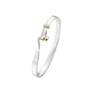 GEORG JENSEN - TORUN BANGLE 204 SILVER YG CHAMPAGNE DIA 0.08 CT