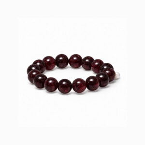 SOï - Chunky Garnet Stretch Bracelet